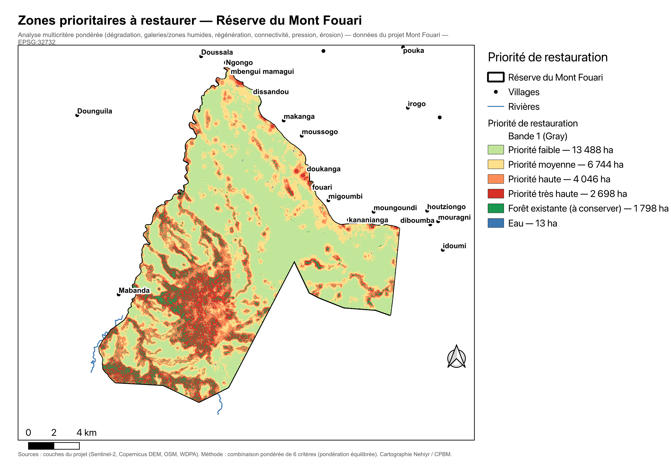 Zones prioritaires à restaurer